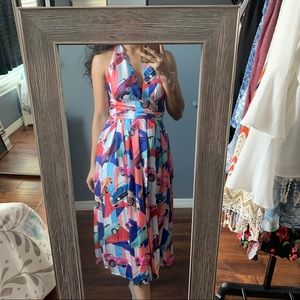 Vintage car print dress size S